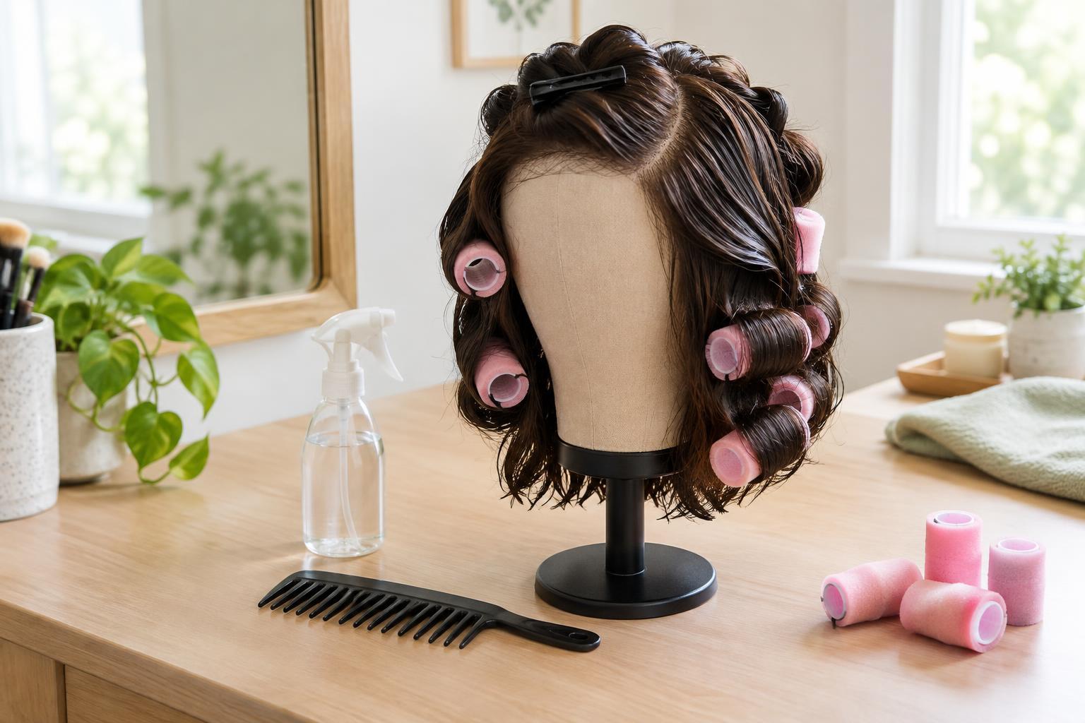 How to Set Curls in a Standard Synthetic Wig Without Heat