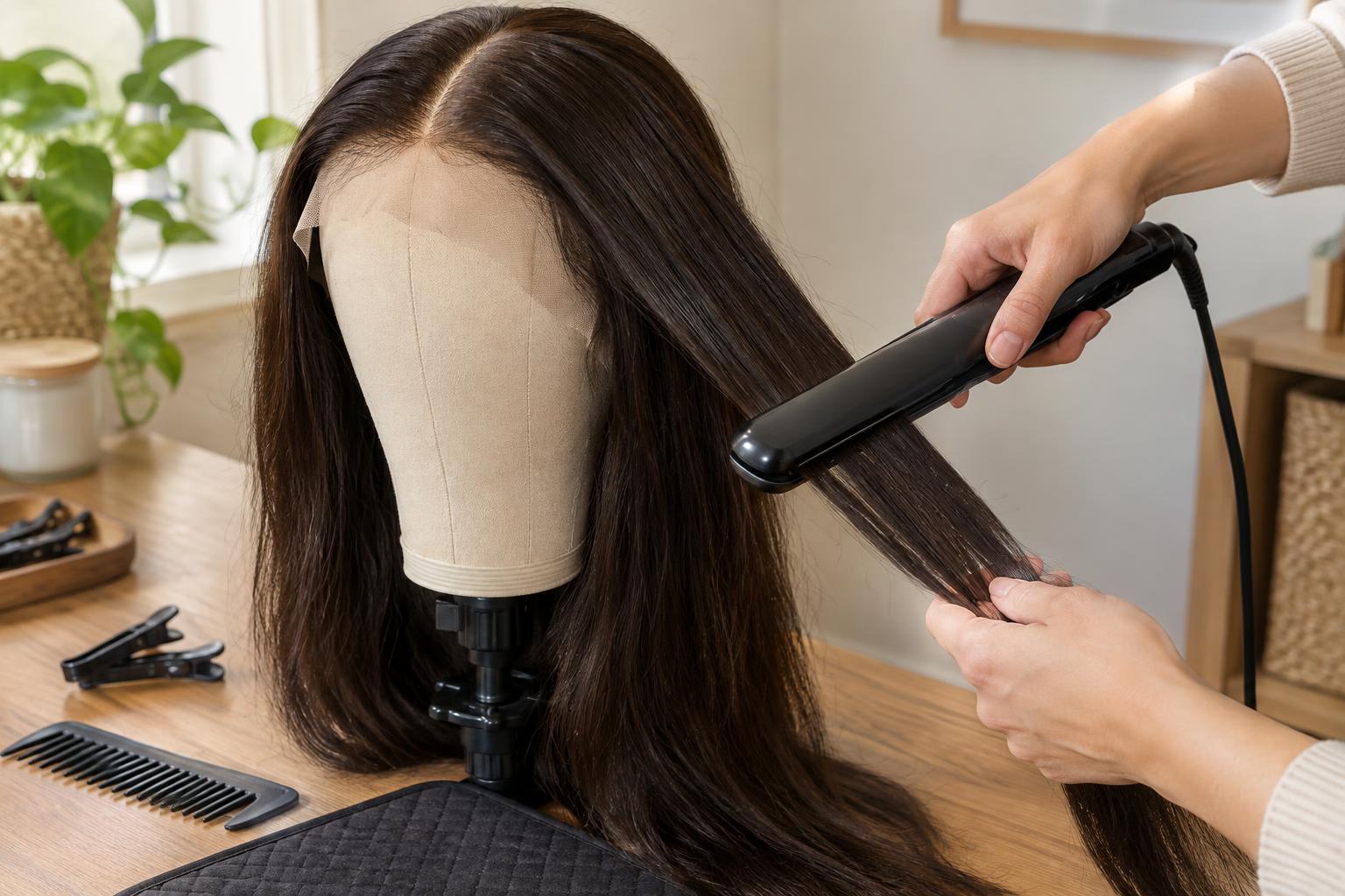 How to Straighten a Human-Hair Wig Without Stressing the Cap or Knots