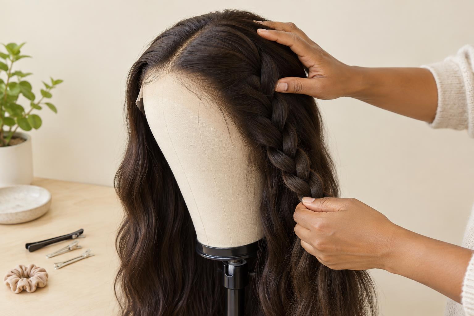 How to Braid a Wig Without Pulling on the Cap or Exposing Wefts